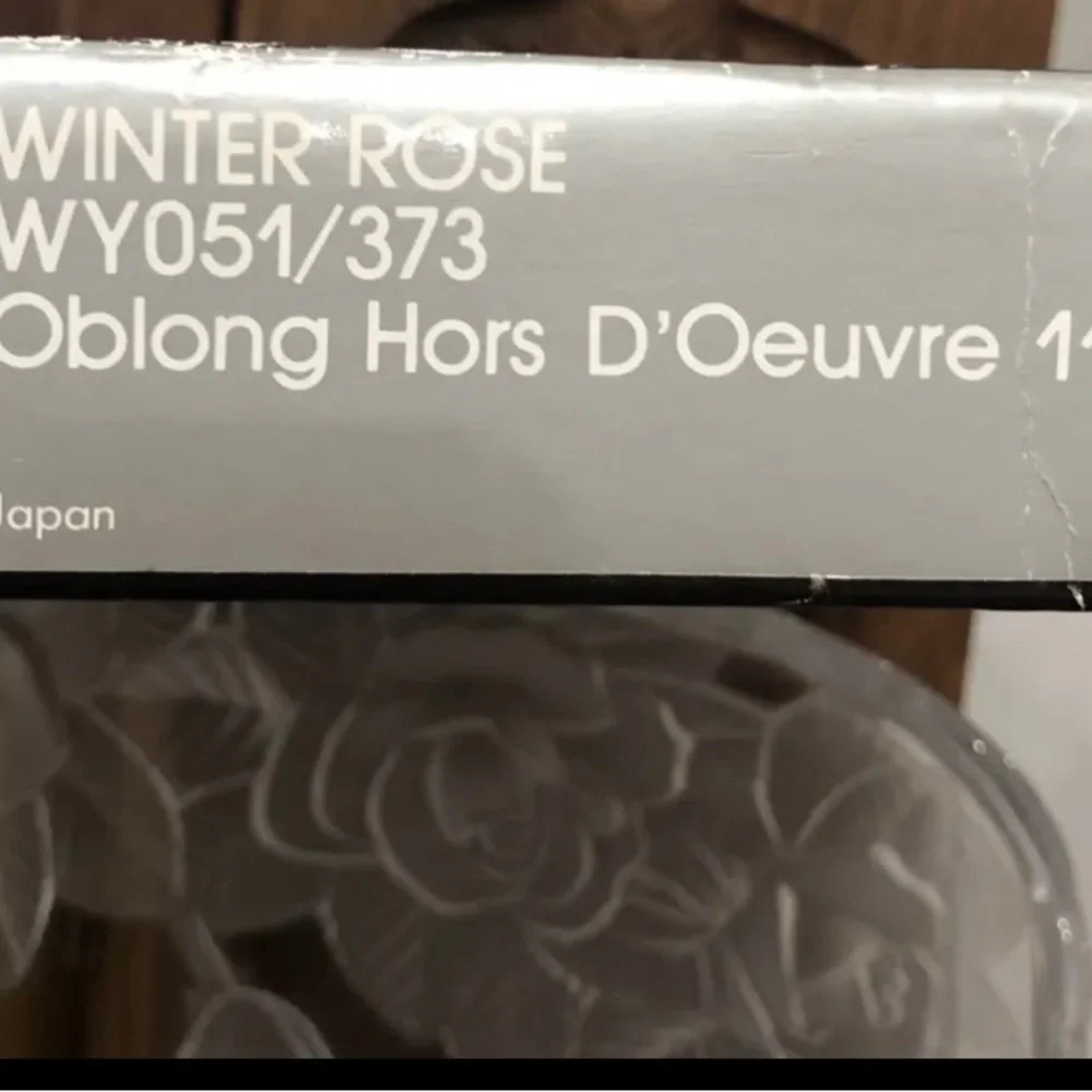 Vntg Studio Nova Winter Rose Hors D'Oeuvre Oblong Serving Plate